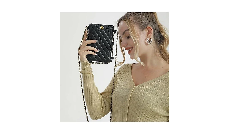 Kemimoto Quilted Small Crossbody Bags for Women Trendy Cell Phone Purse