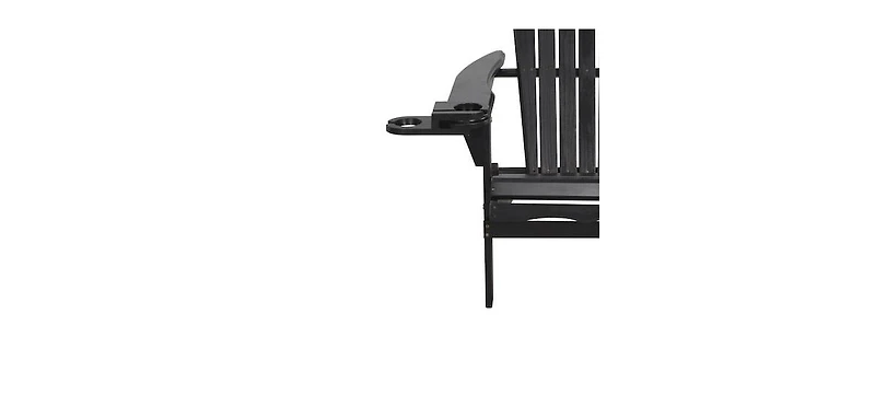 Jiallo Foldable Adirondack Chair With Pvc Cup Holder