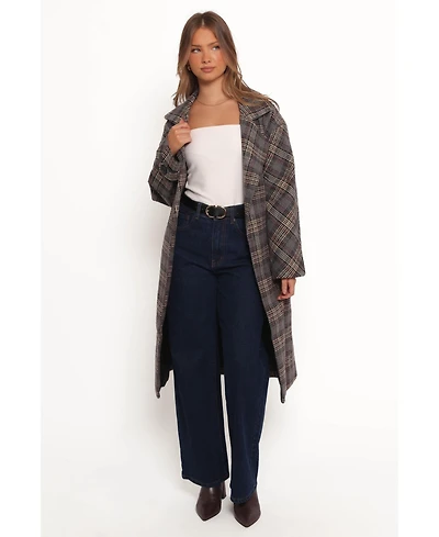 Petal and Pup Women's Torie Waist Tie Long Coat