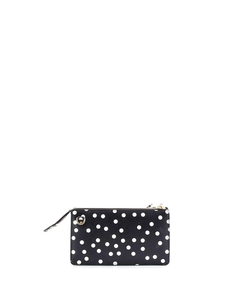 Pre-Owned Dolce & Gabbana Flap Phone Holder with Strap Printed Leather