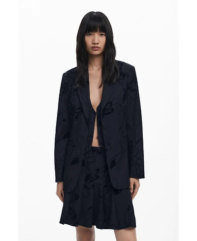 Desigual Women's Blazer with velvet details