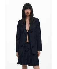 Desigual Women's Blazer with velvet details