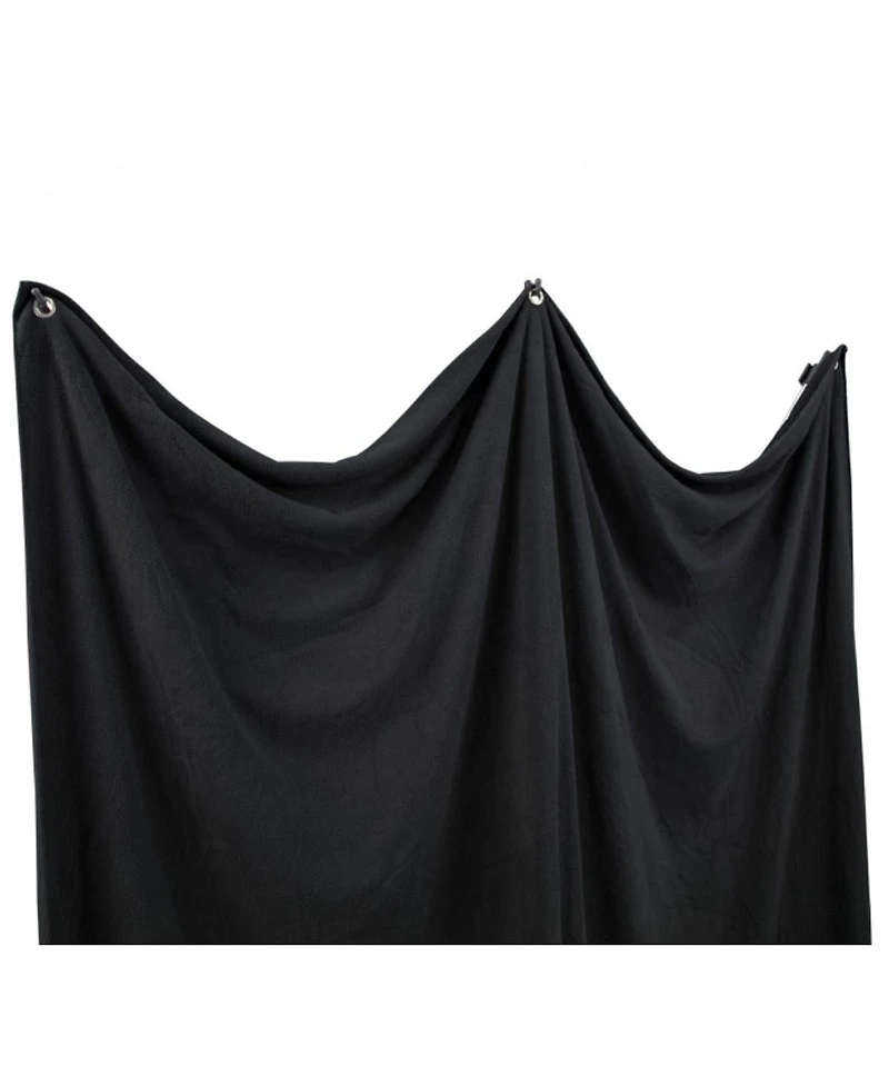 Westcott 8x8' X-Drop Pro Wrinkle-Resistant Backdrop Kit with Stand, Rich Black