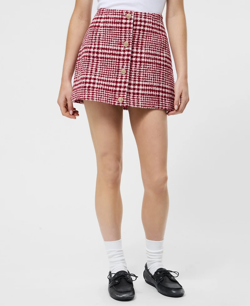 French Connection Women's Chequered A-line Mini Skirt