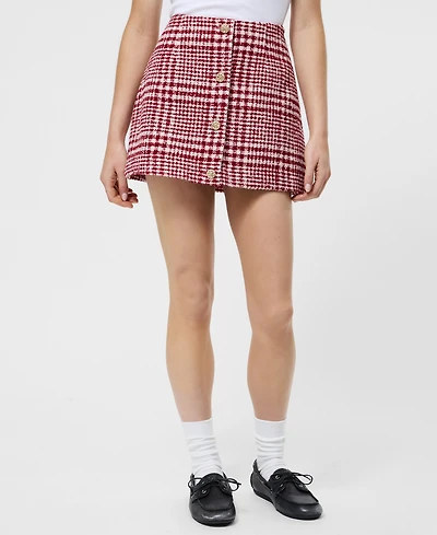 French Connection Women's Chequered A-line Mini Skirt