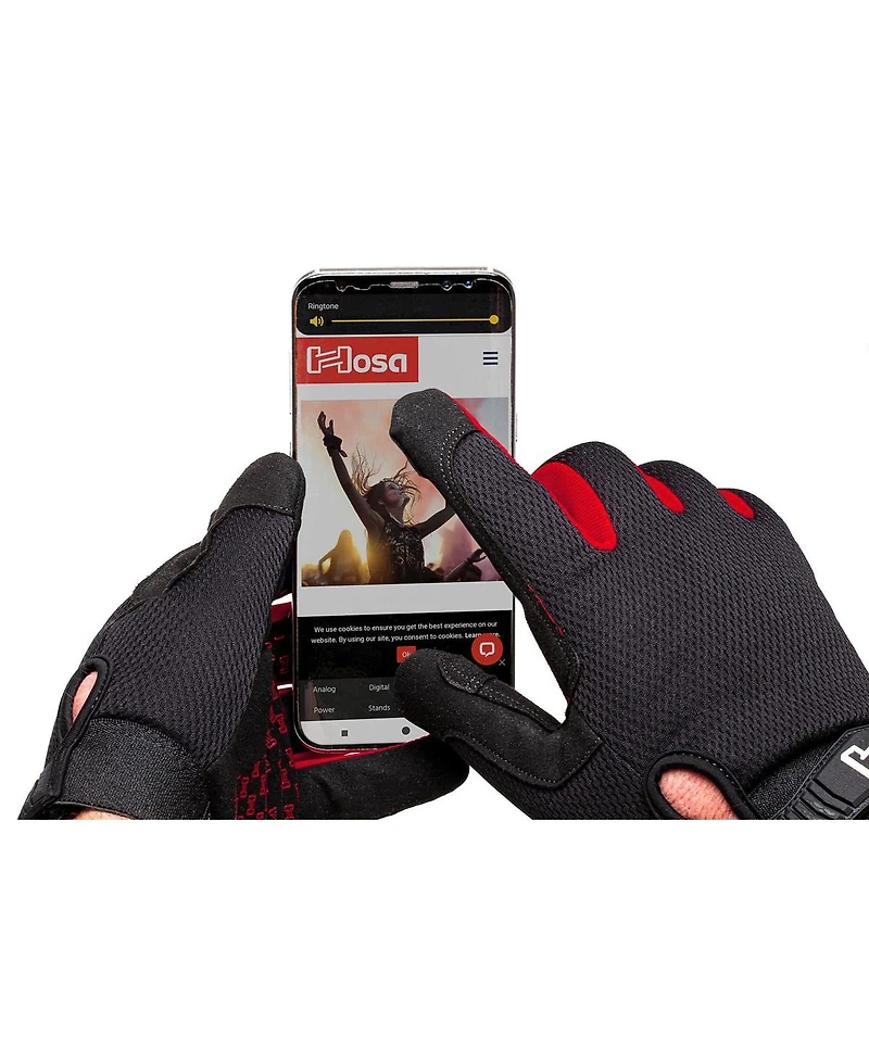 Hosa Technology Hgg-100 A/V Work Gloves, One Pair, Large