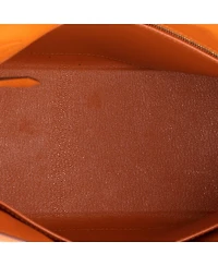 Pre-Owned Hermes Kelly 28 Handbag Orange Evercolor with Gold Hardware