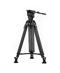 Tilta Cine CT12 Fluid Head with 3-Section Carbon Fiber Tripod, 26.5 lbs Capacity, Space Gray