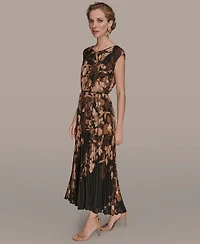 Donna Karan New York Women's Floral Belted Dress