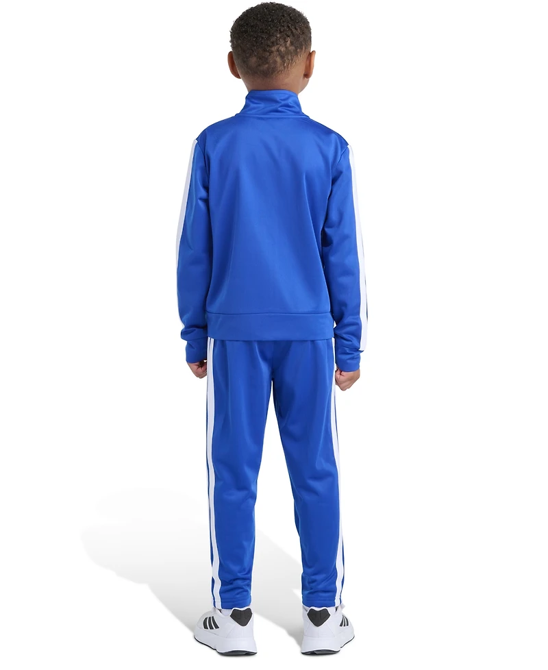 Adidas Toddler and Little Boys 2T-7 Two Piece Long Sleeve, Three Stripes Jacket Jogger Pant Set