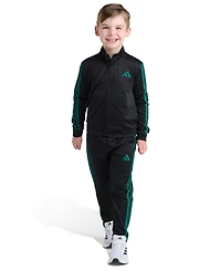 Adidas Toddler and Little Boys 2T-7 Two Piece Long Sleeve, Three Stripes Jacket Jogger Pant Set