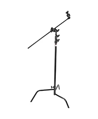 Matthews 40" C+ Stand with Sliding Leg, Grip Head and Arm, Black, 3-Pack, Bundle with Slinger L6 BigBag Rolling Kit Bag