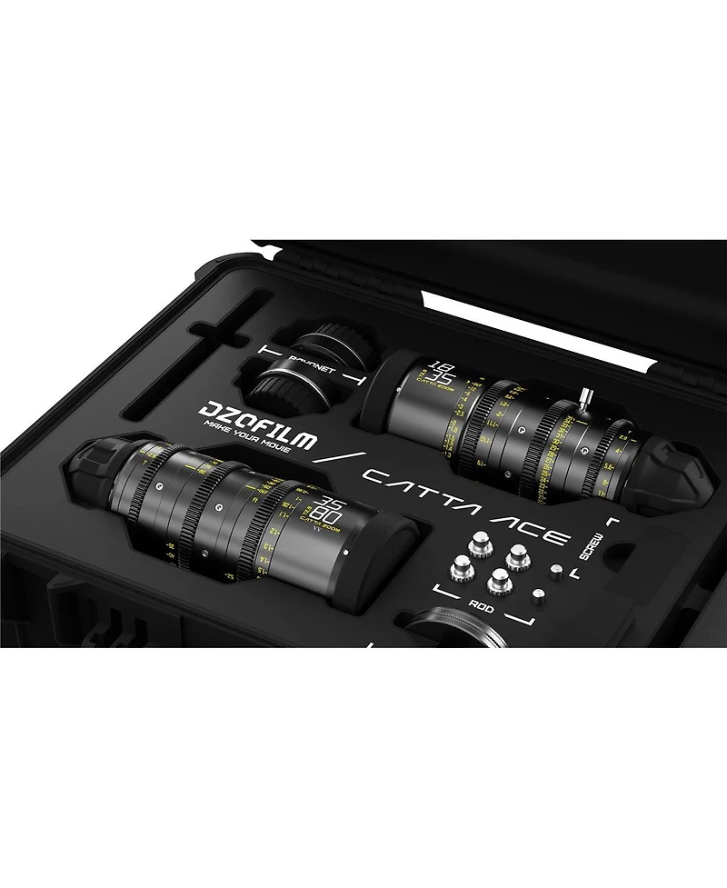 Dzofilm Catta Ace 18-35mm and 35-80mm T2.9 Cine Lens Bundle for Pl Mount and Canon Ef, Black
