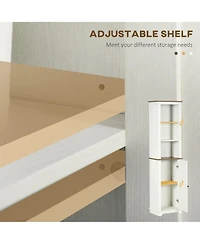 Slickblue Bathroom Cabinet for Small Spaces with Waterproof Finish and Shelves