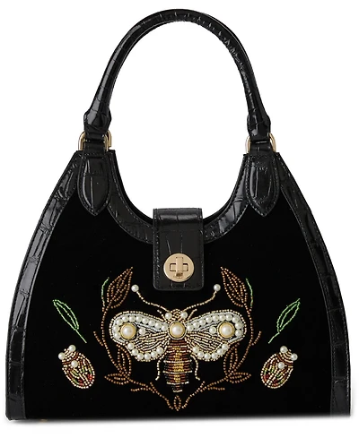 Brahmin Women's Adrian Black Attenborough Satchel Bag