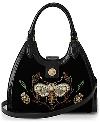 Brahmin Women's Adrian Black Attenborough Satchel Bag