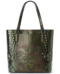 Brahmin Ezra Melbourne Large Embossed Leather Tote Bag
