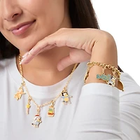 Bluey Charm Jewelry Advent Set with Necklace and Bracelet Chains Interchangable Charms