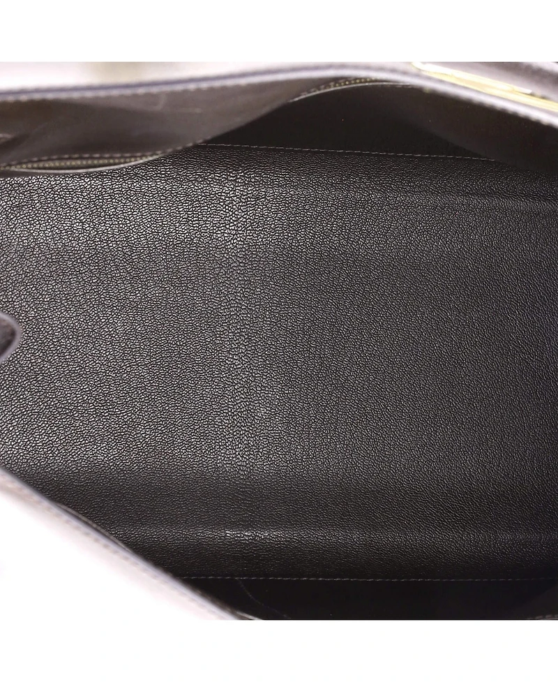 Pre-Owned Hermes Kelly 35 Handbag Brown Box Calf with Gold Hardware