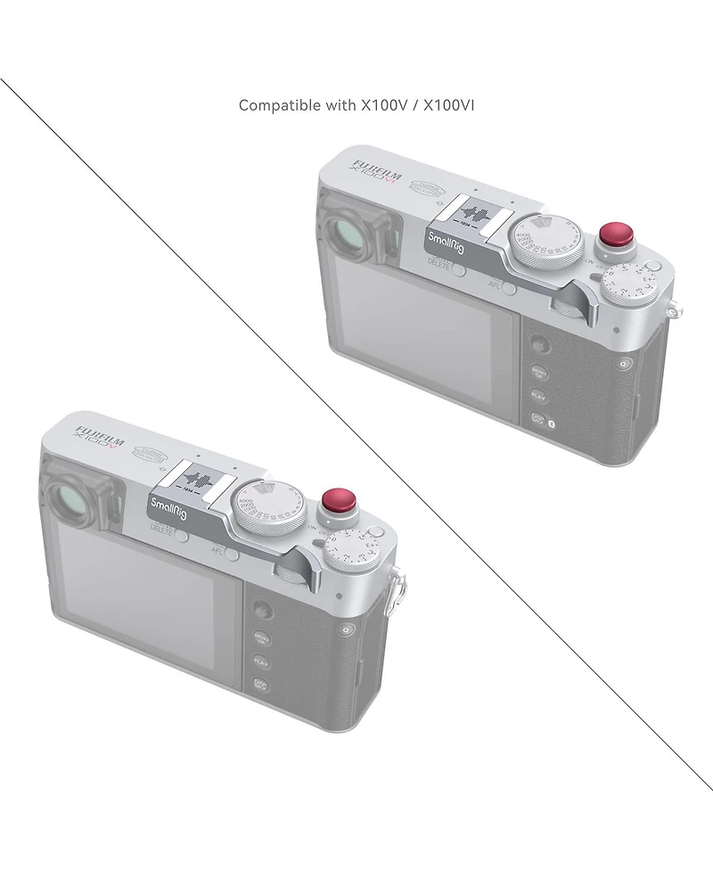 SmallRig Thumb Grip for Fujifilm X100VI & X100V, Silver