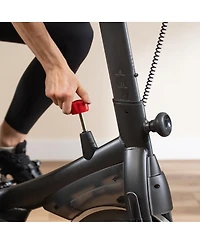 Sunny Health & Fitness Active 200 Smart Exercise Bike w/Pulse Sensor, Indoor Cardio Cycling Machine w/Adjustable Handlebar & Seat for Cardio Cycle Tra