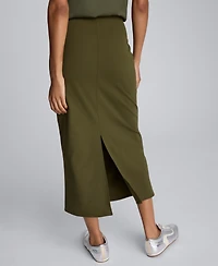 Kenneth Cole Juniors' Pull-On Slit Midi Skirt
