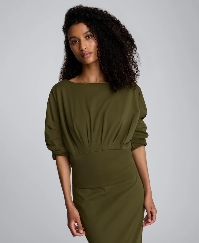 Kenneth Cole Women's Boat Neck Sculpted Fit Top