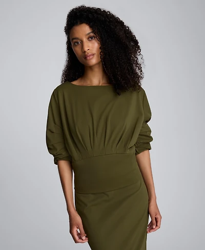 Kenneth Cole Women's Boat Neck Sculpted Fit Top
