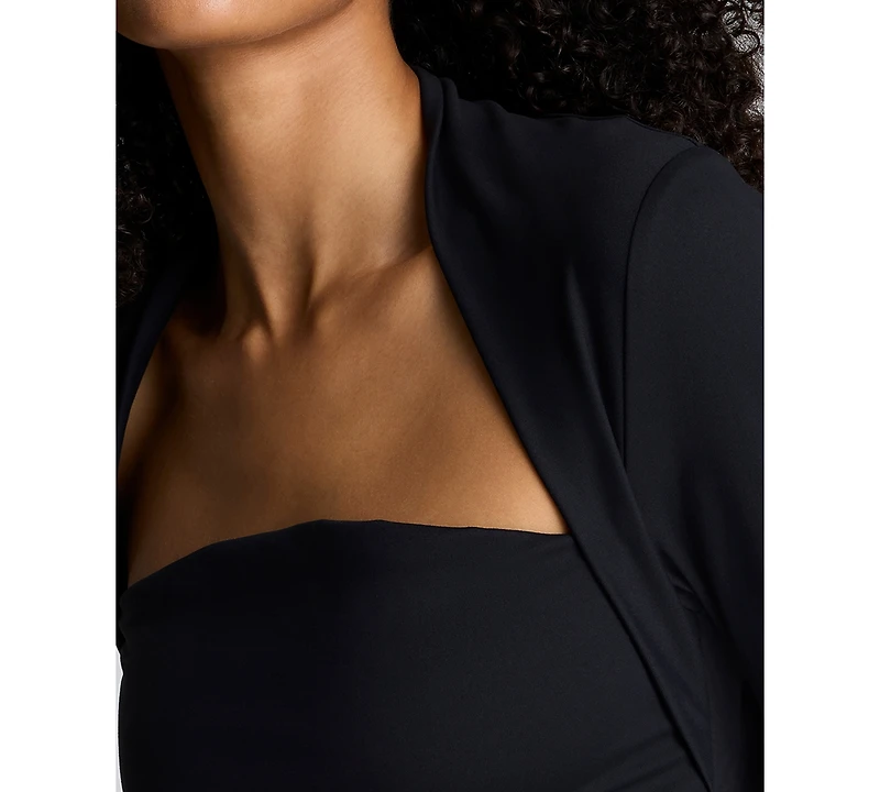Kenneth Cole Juniors' Square Neck Long Sleeve Top