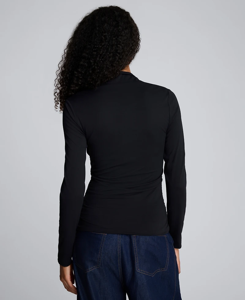 Kenneth Cole Juniors' Square Neck Long Sleeve Top