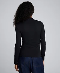 Kenneth Cole Juniors' Square Neck Long Sleeve Top