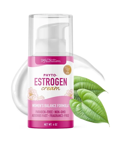 Phyto Estrogen Cream for Women | Plant Based Hot Flash, Menopause & Menstrual Cycle Support | Wild Yam, Black Cohosh, Dong Quai, Red Clover | 96 Topic