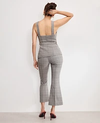 Good American Women's Plaid Pull On Kick Flare Pants