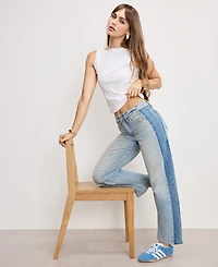 Good American Women's Mid Rise Barrel Jeans