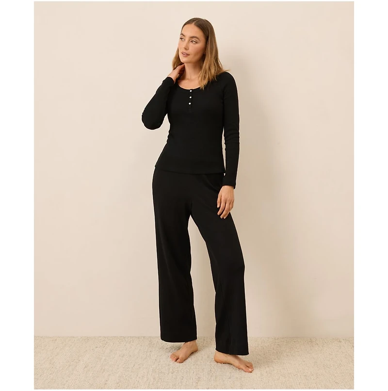 Pact Women's Dream Rib Wide Leg Lounge Pant