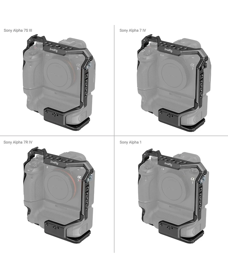 SmallRig 3594 Full Camera Cage for Sony Alpha 7S Iii/Alpha 7 Iv/Alpha 7R Iv/Alpha 1 with Vg-C4EM Battery Grip