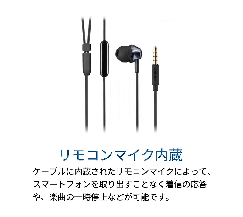 Philips Audio PRO6305BK/00 in-Ear Headset (Ergonomic Design, Built-in Microphone, High-Res Audio, Noise Isolating, 3 Sizes of Ear Caps) Black/Silver