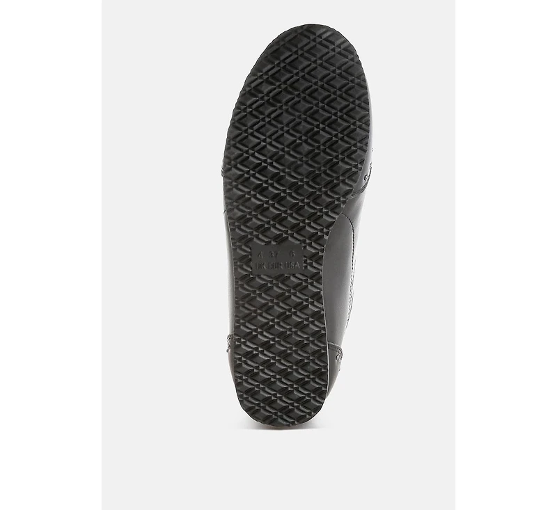 Odaya Studded Real Soft Leather Sneakers Women