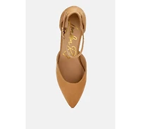 Rozita Microfiber Block Heel Sandals Women