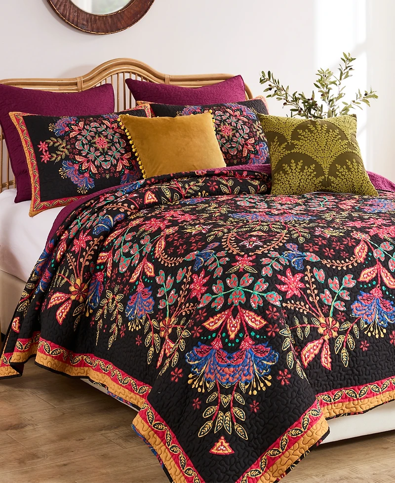 Greenland Home Fashions Jessa Vintage Boho 3-Pc. Quilt Set
