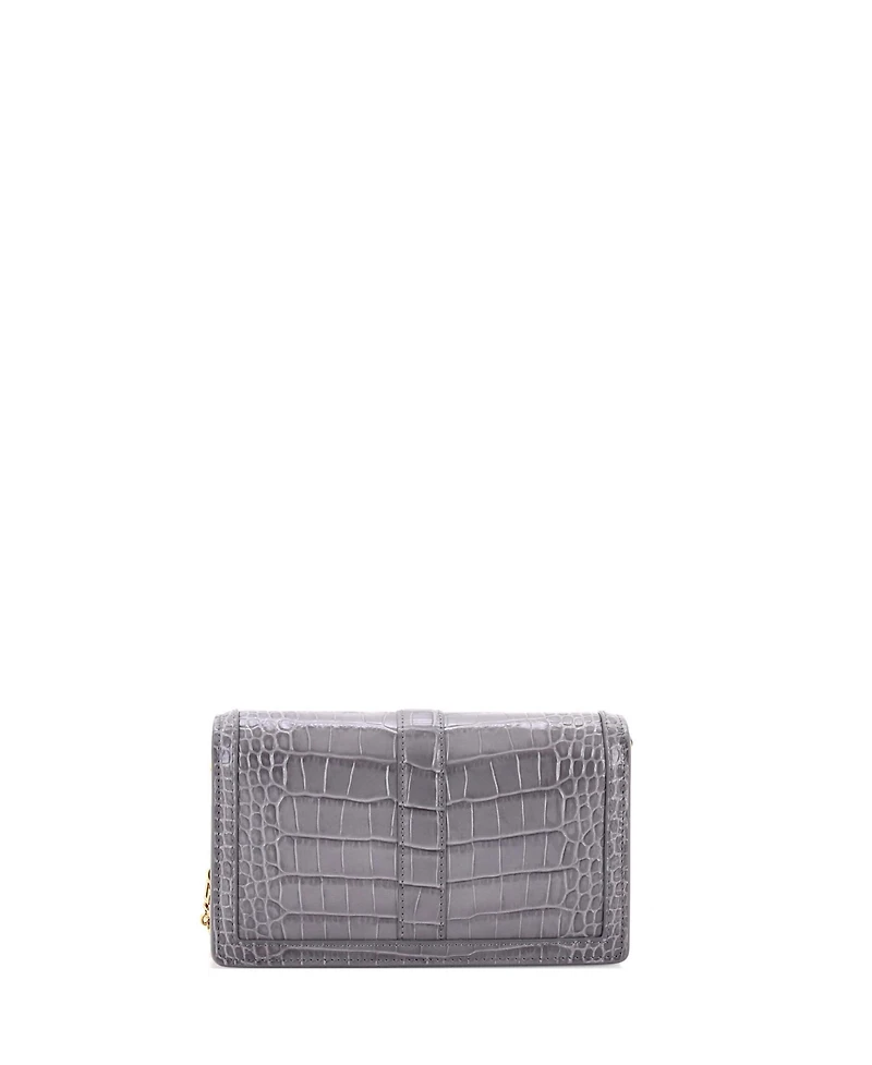Pre-Owned Versace Mini Greca Goddess Convertible Clutch Embossed Leather