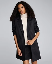 Kenneth Cole Women's Pinstripe Patch Pocket Jacket