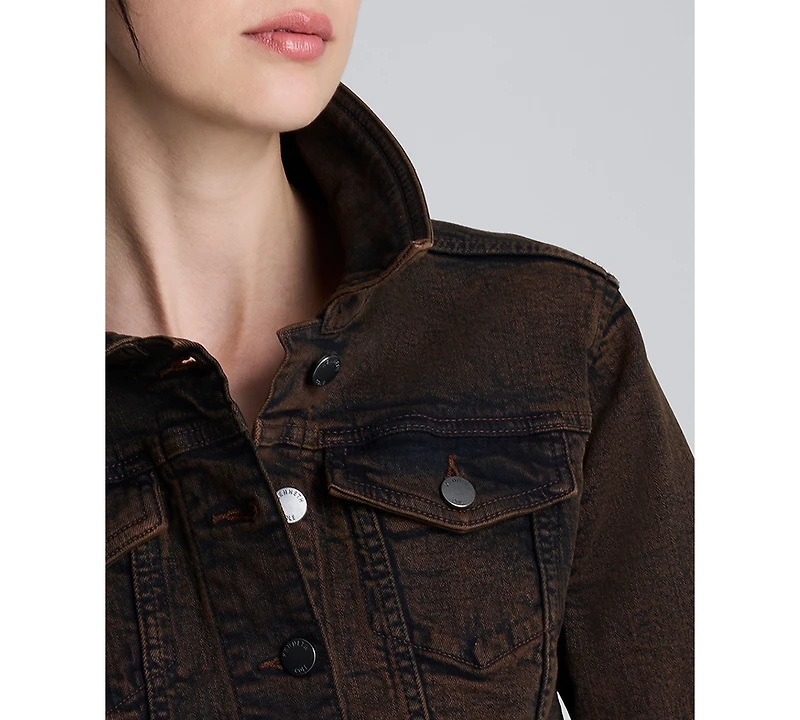 Kenneth Cole Women's Cropped Trucker Jacket