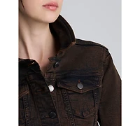 Kenneth Cole Women's Cropped Trucker Jacket