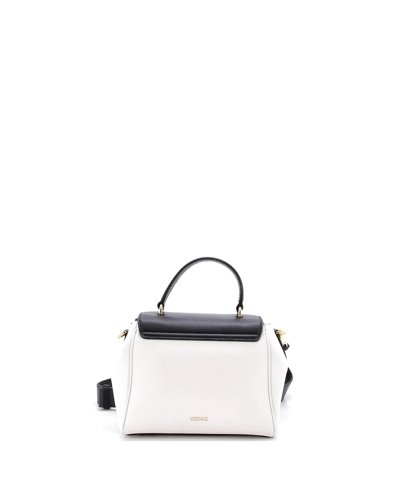 Pre-Owned Versace Small Virtus Convertible Top Handle Bag Leather