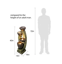 SunJet 39.3" H Modern Outdoor Fountain