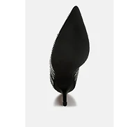 Toget Satin Rhinestone Ankle Party Boots Women