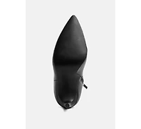 Tatria Textured Stiletto Heel Ankle Boots Women