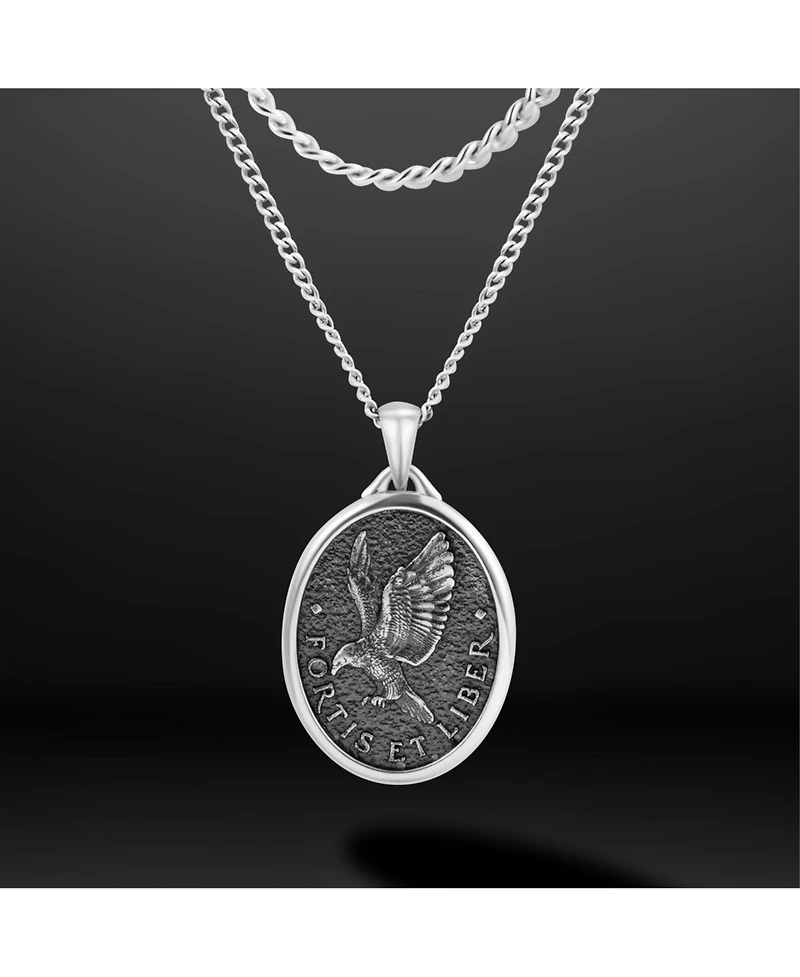 Vincero Mens Necklace, Built Different Collection, The Eagle Pendant- Sterling Silver, 21” Chain