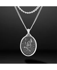 Vincero Mens Necklace, Built Different Collection, The Eagle Pendant- Sterling Silver, 21” Chain